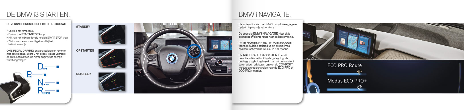 Grafisch ontwerp BMW i brochure binnenkant